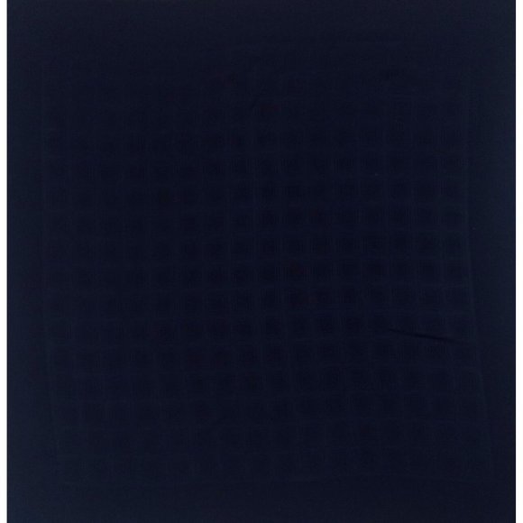 BALENCIAGA RARE Navy Geometric Logo Silk Scarf ITALY 29"/ 28.5” EC - Picture 2 of 6